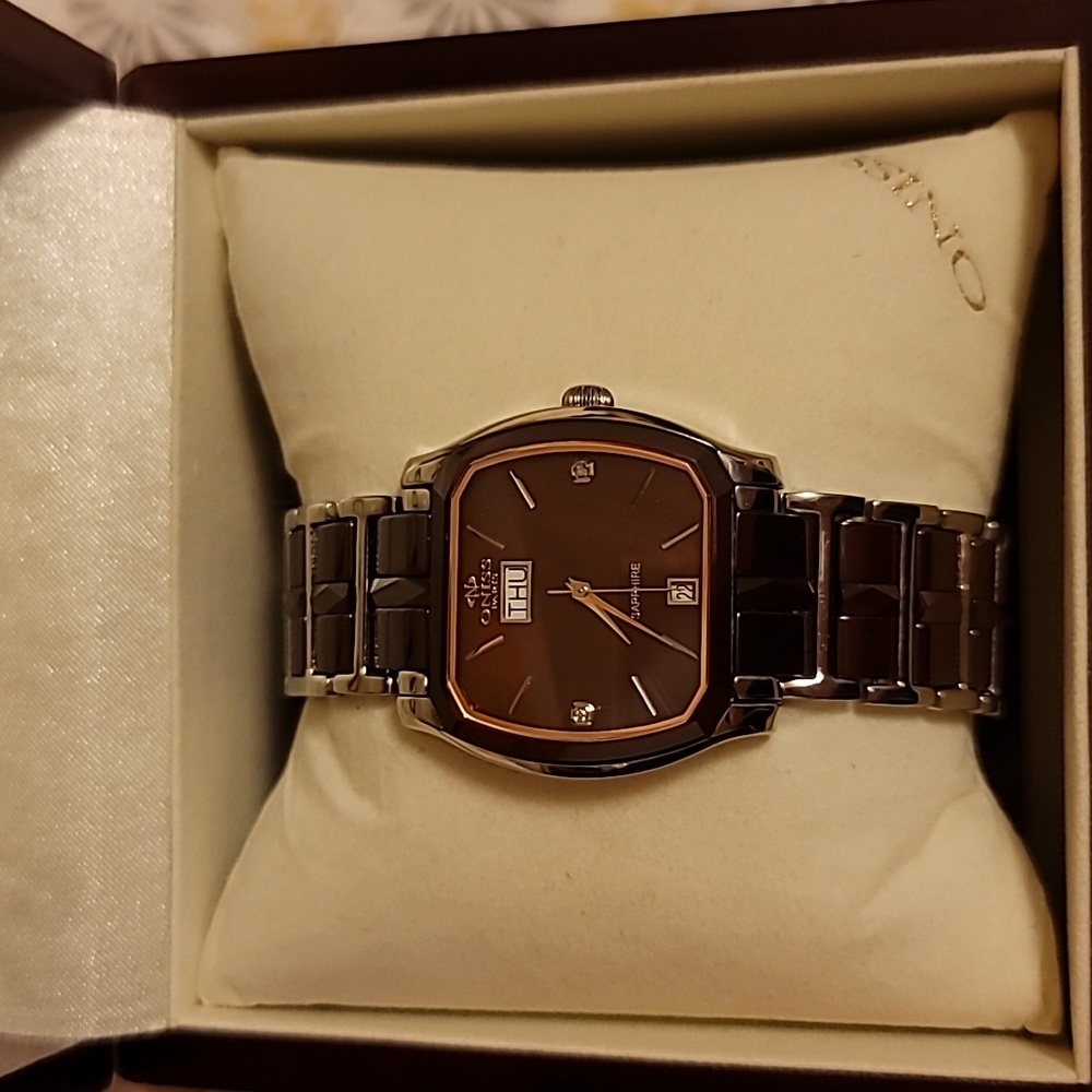 Oniss Diamond (Diamond Not Crystal) Marker Women's Watch RARE FIND